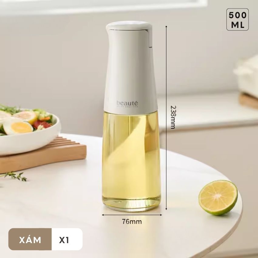 Bình đựng dầu ăn thông minh FEEKA nắp tự đóng mở, chai đựng dầu ăn thủy tinh cao cấp sang trọng - BAEGVDARD01TR