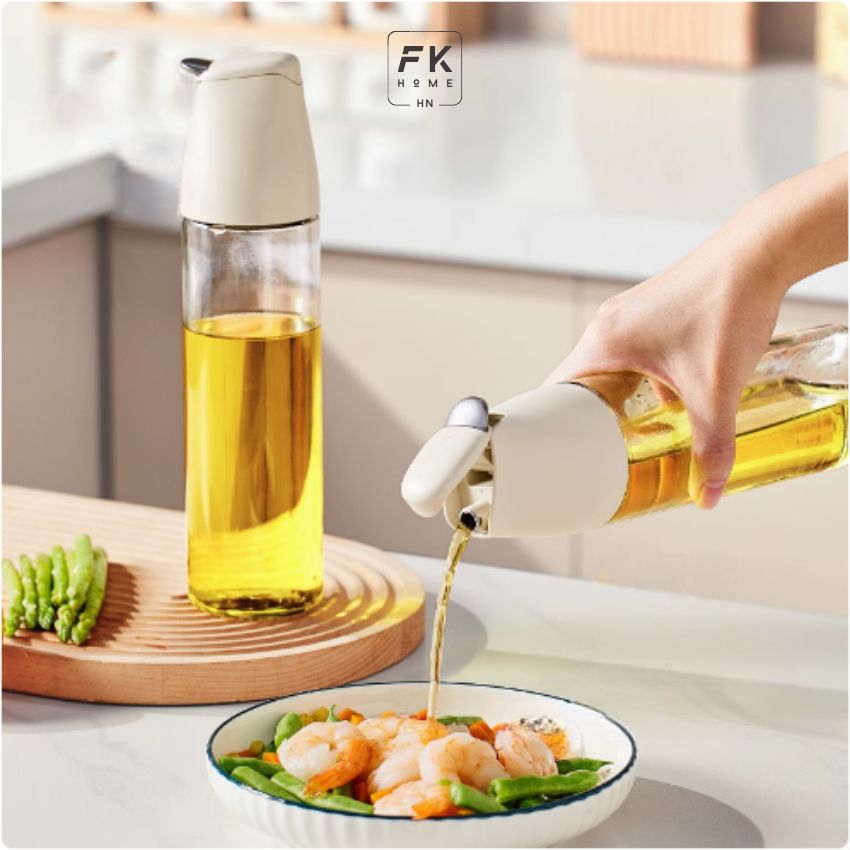 Bình đựng dầu ăn thông minh FEEKA nắp tự đóng mở, chai đựng dầu ăn thủy tinh cao cấp sang trọng - IGGVDARDWUMTR