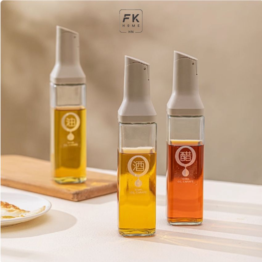 Bình đựng dầu ăn thông minh FEEKA nắp tự đóng mở, chai đựng dầu ăn thủy tinh cao cấp sang trọng - PMGVDARD03X
