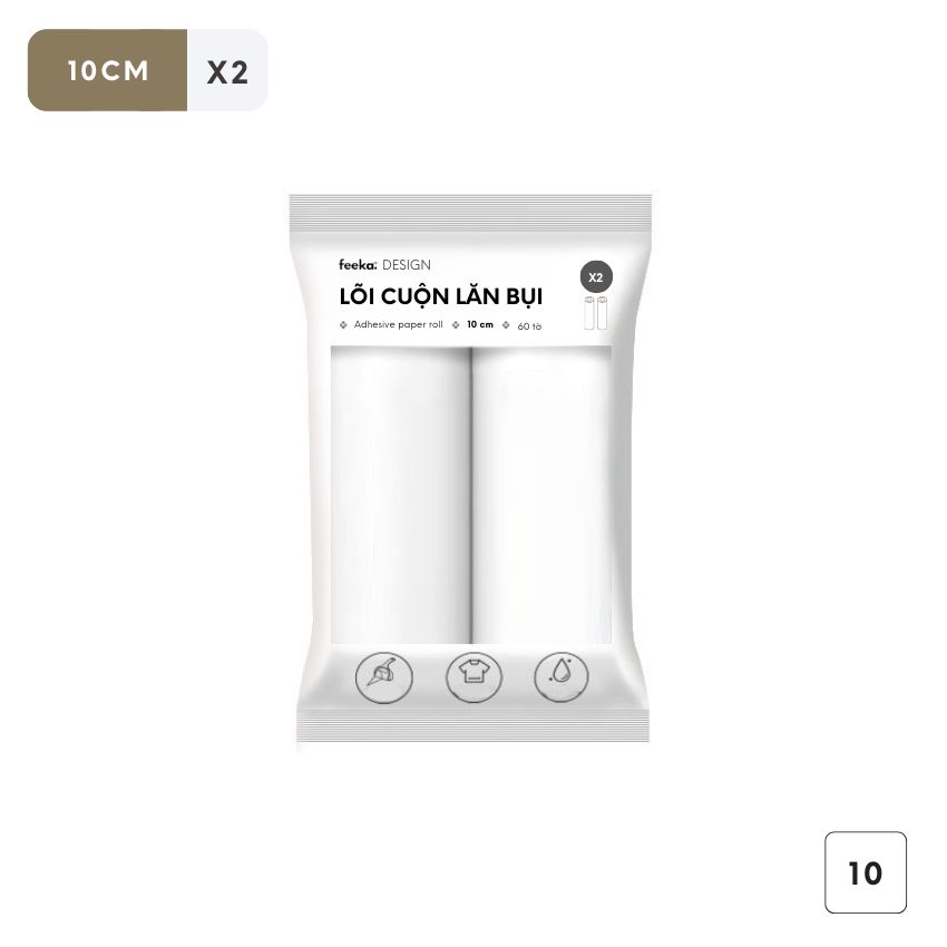 Cây lăn bụi quần áo 10 cm đa năng FEEKA có móc treo, chổi lăn bụi giường ghế sofa và lông chó mèo - DLCHLB1L01TR10