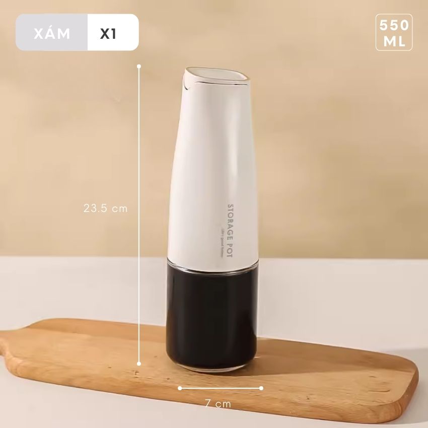Bình đựng dầu ăn thông minh FEEKA nắp tự đóng mở, chai đựng dầu ăn thủy tinh cao cấp sang trọng - DLGVDARD03TR