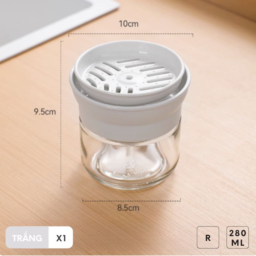 Lọ đựng nước rửa bát nhấn để lấy tiện lợi, chai chiết nước rửa bát 280 ml - IGKHCHXPTR01