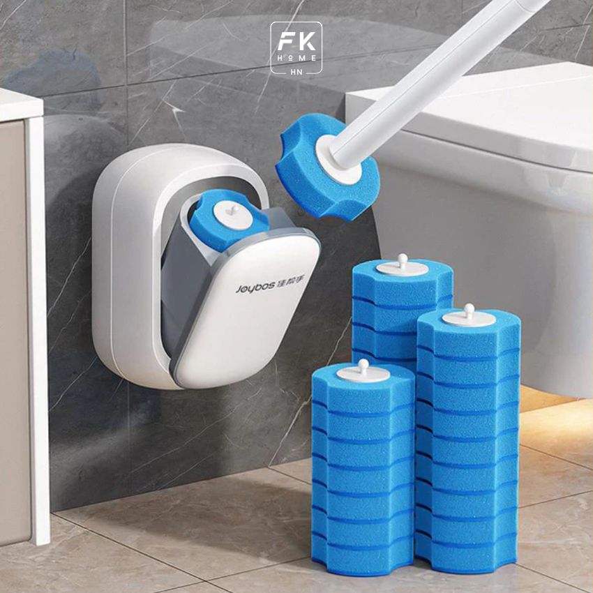 Dụng cụ cọ rửa phòng vệ sinh thế hệ mới tích hợp miếng tẩy rửa, chổi cọ phòng tắm và toilet thông minh - JBCHTL10