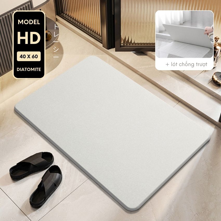Thảm đá diatomite siêu thấm nước phong cách sang trọng, thảm đá thấm nước chống trơn để phòng tắm - YSTHSHD14060