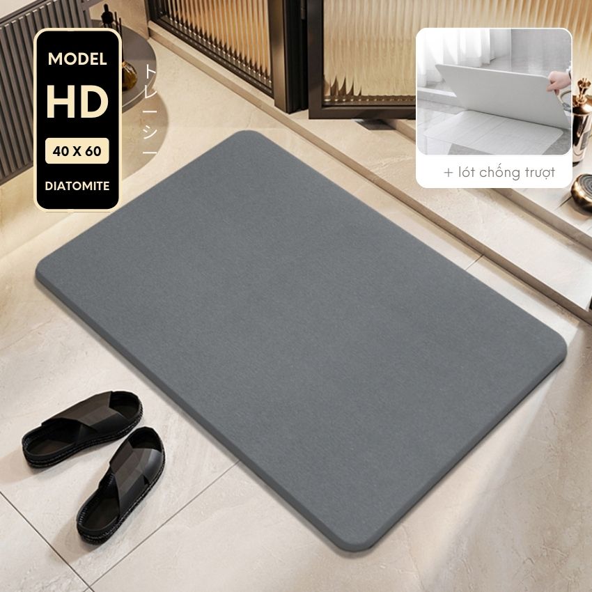 Thảm đá diatomite siêu thấm nước phong cách sang trọng, thảm đá thấm nước chống trơn để phòng tắm - YSTHSHD14060
