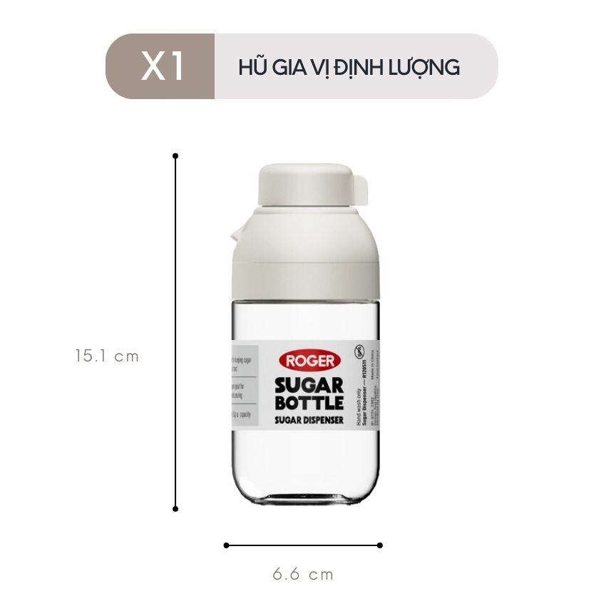 Hũ đựng gia vị muối - tiêu 3 kiểu nắp FEEKA cao cấp 250ml, hũ tiêu rắc thủy tinh đa năng - IGGVRT01