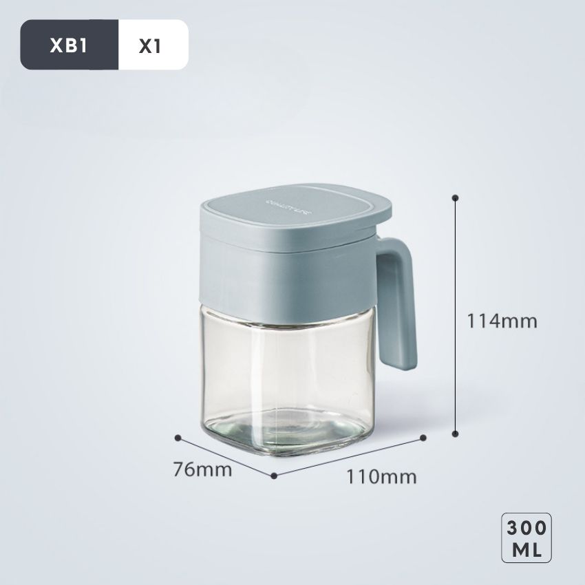 Bình đựng dầu ăn thông minh 500 ml tự đóng mở nắp , chai đựng dầu ăn thủy tinh cao cấp sang trọng - PMGVTX03TR300