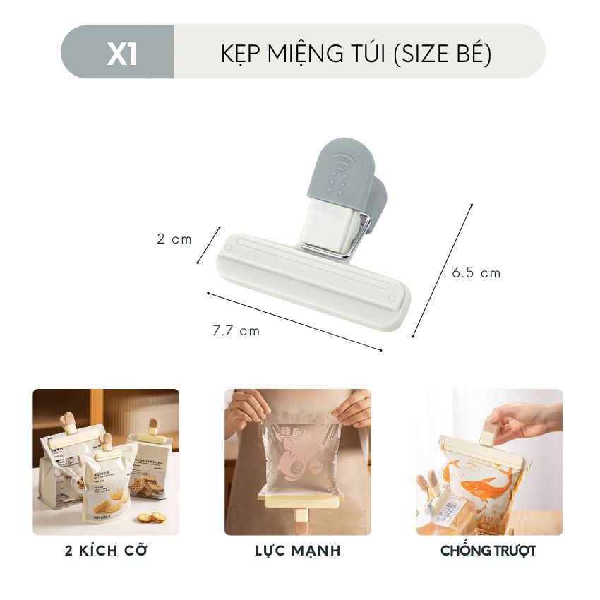 Kẹp miệng túi bảo quản thực phẩm FEEKA lò xo mạnh, máy hàn miệng túi mini tiện dụng - WUCKHCKMT01DX1