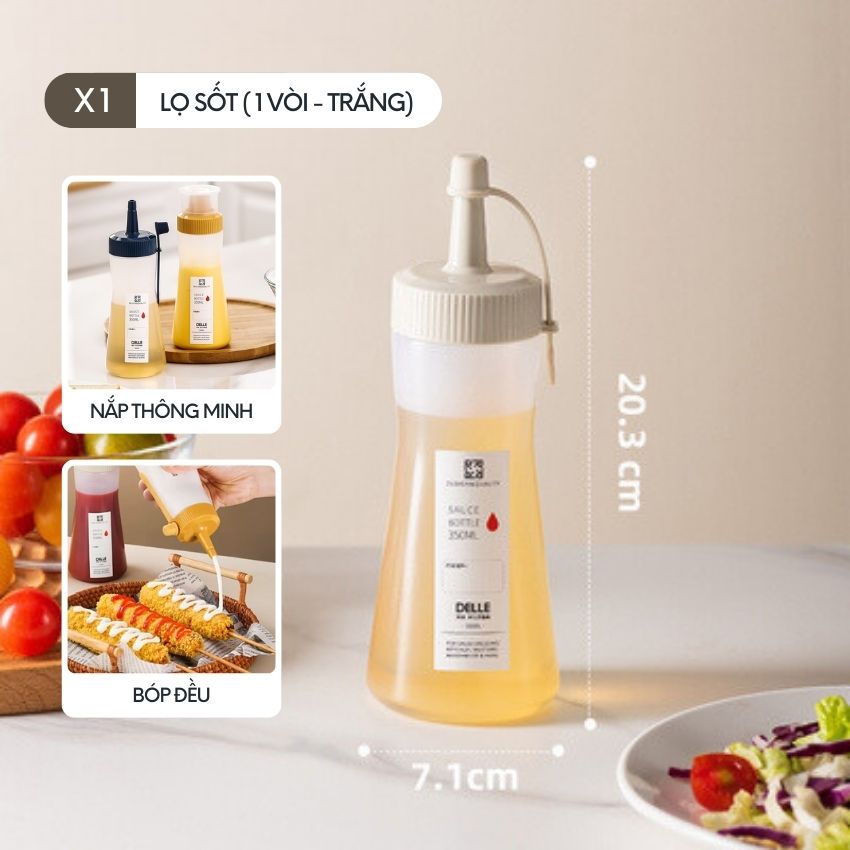 Lọ đựng nước sốt nhựa cấp thực phẩm có nắp thông minh - IGGVSO1V01TR