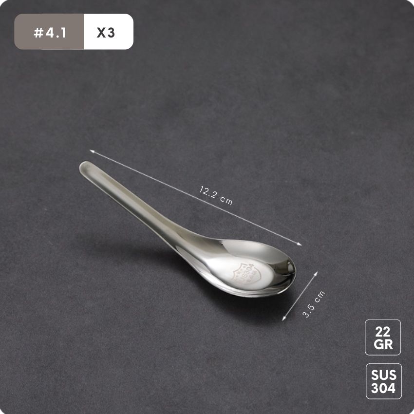 Thìa muỗng inox 304 FEEKA cán dài cao cấp, muỗng thìa inox 304 cao cấp cán dài - UNTAXU032DX3