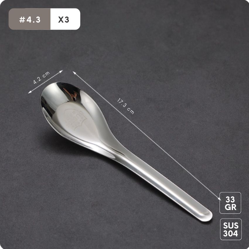 Thìa muỗng inox 304 FEEKA cán dài cao cấp, muỗng thìa inox 304 cao cấp cán dài - UNTAXU032DX3