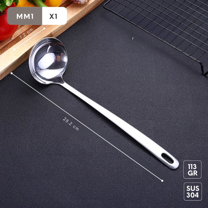 Thìa muỗng inox 304 FEEKA cán dài cao cấp, muỗng thìa inox 304 cao cấp cán dài - UNTAXU032DX3