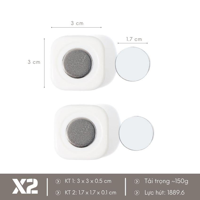 Bộ nam châm gắn điều khiển dính tường - UNKHCNC01X2