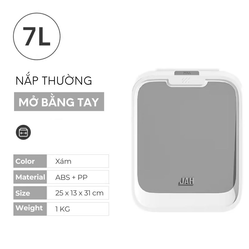 Thùng đựng rác nhà bếp thông minh treo cửa FEEKA cảm ứng sang trọng, thùng rác 7L treo tủ bếp đóng mở tự động - JAHTBWALL08X
