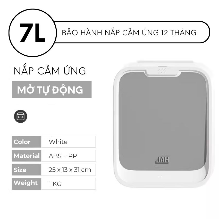 Thùng đựng rác nhà bếp thông minh treo cửa FEEKA cảm ứng sang trọng, thùng rác 7L treo tủ bếp đóng mở tự động - JAHTBWALL08X
