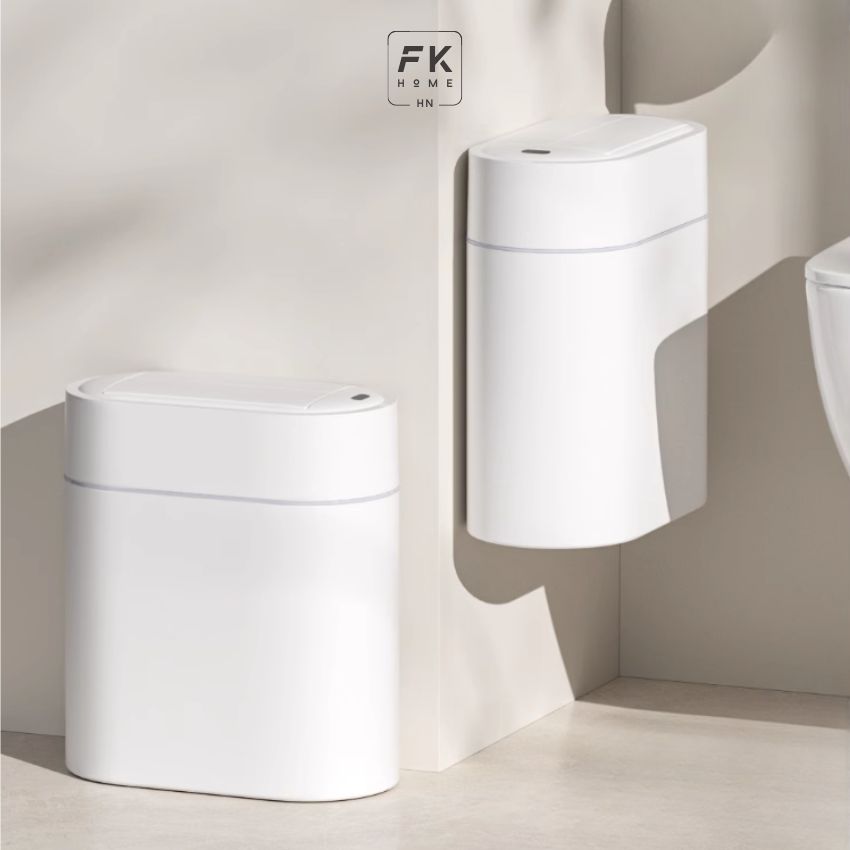 Thùng rác thông minh cảm ứng tự động FEEKA có nắp cho phòng tắm phòng ngủ, Thùng đựng rác cảm ứng cho phòng bếp - JAHTBATPIN027L