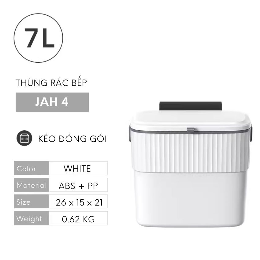 Thùng đựng rác nhà bếp treo cửa FEEKA có nắp sang trọng, thùng rác treo tủ bếp mini cỡ lớn nhỏ dễ thương - JAHTBWALL047L