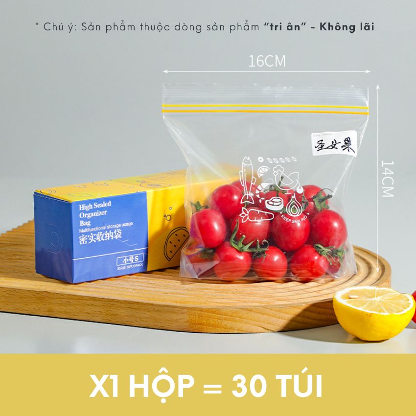 Túi zip đựng thực phẩm trong suốt có khóa đôi, túi díp bọc thực phẩm có khóa bám kín - DXKHCZIPS