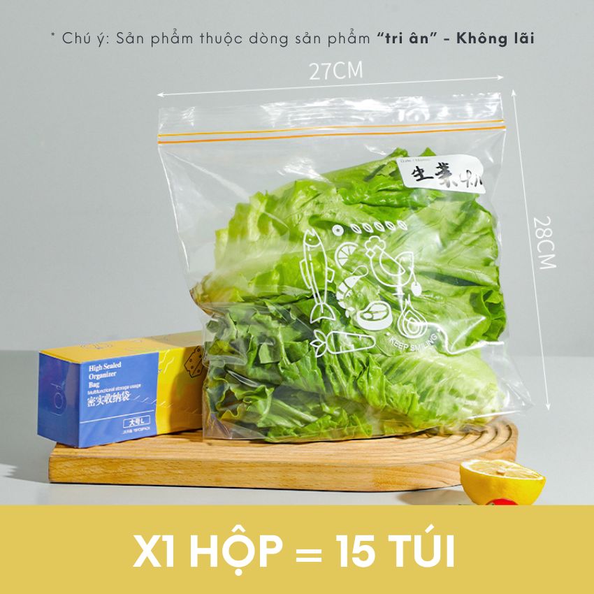 Túi zip đựng thực phẩm trong suốt có khóa đôi, túi díp bọc thực phẩm có khóa bám kín - DXKHCZIPS