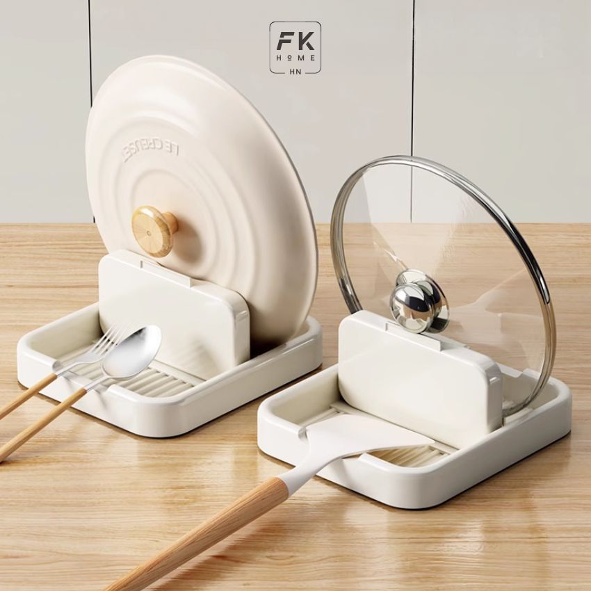 Giá để vung xoong nồi siêu sang FEEKA, kệ gác muỗng đũa thìa tiện lợi để bàn bếp – bàn ăn - PMKKUVDB01X