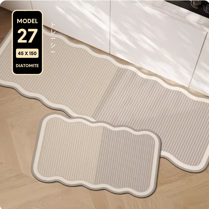 Thảm silicon lót sàn chống trơn để cửa phòng tắm, thảm đá siêu thấm nước phong cách sang trọng - YSTHS34060