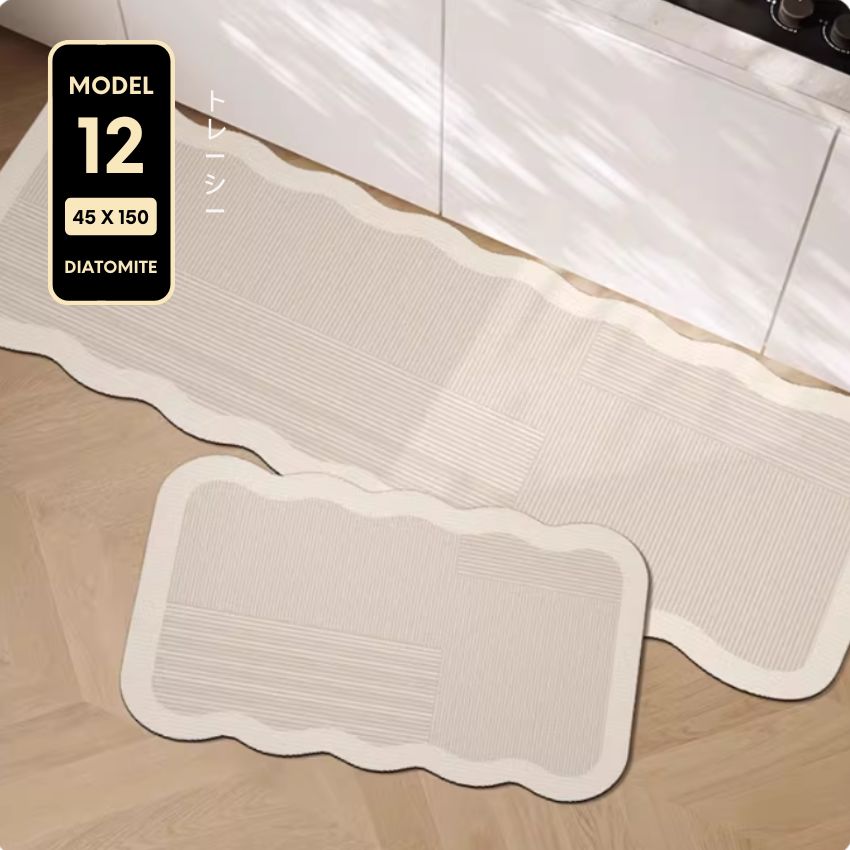 Thảm silicon lót sàn chống trơn để cửa phòng tắm, thảm đá siêu thấm nước phong cách sang trọng - YSTHS34060